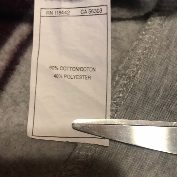 Zine Zip Up Hoodie “Whatever” Patch Gray Burgundy - Picture 10 of 12